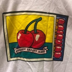 VINTAGE FIORUCCI CHERRY MATCH GRAPHIC BABY TEE